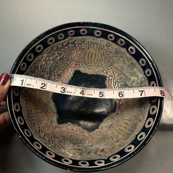 Singing Bowl Middle Eastern Tibetan Hand Etched Meditation Vintage Bowl READ - Picture 16 of 16